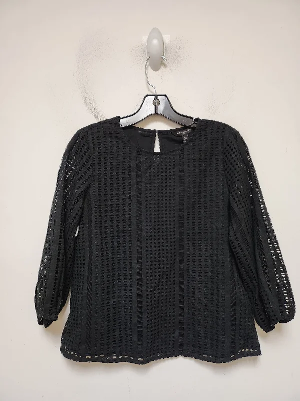 Street Fashion Top Long Sleeve By Banana Republic In Black, Size: Xsp