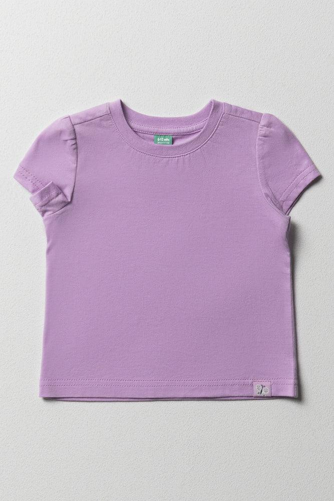 Retro Prints Short Sleeve T-Shirt Purple