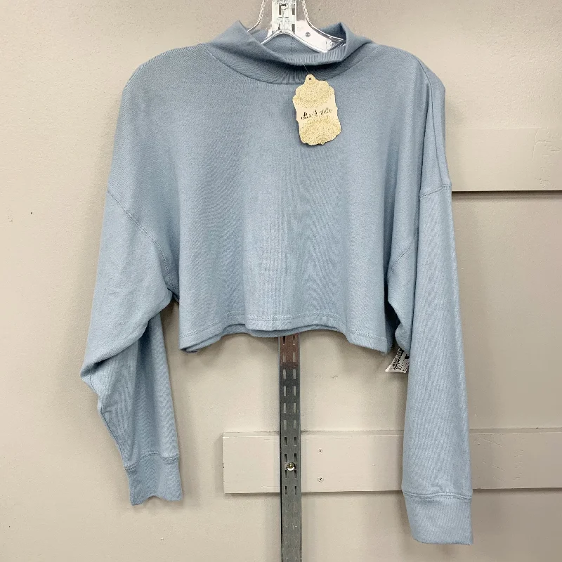 Hooded design Top Long Sleeve By Altard State In Blue, Size: S