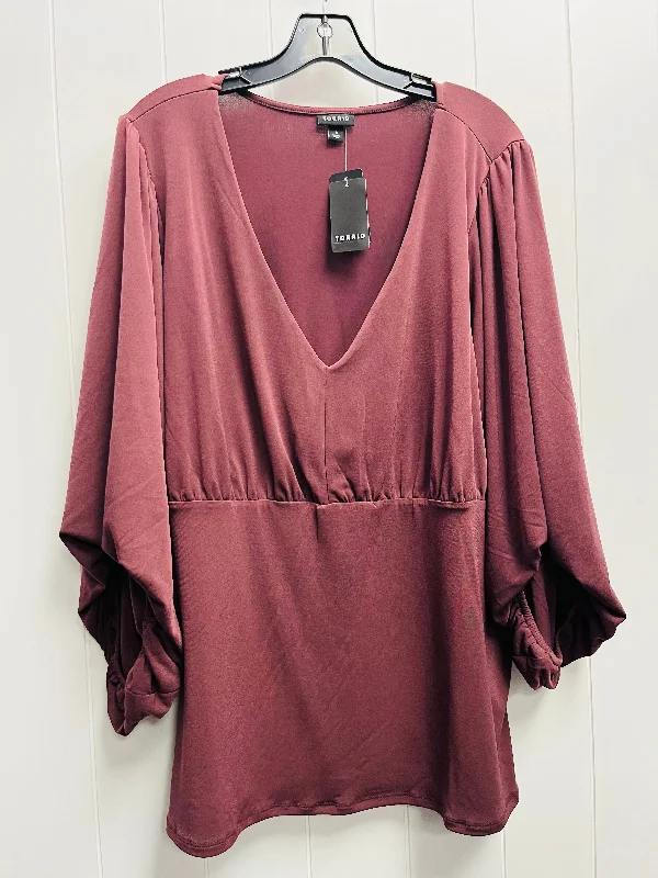 Advanced Customization Top Long Sleeve By Torrid In Brown, Size: 4x