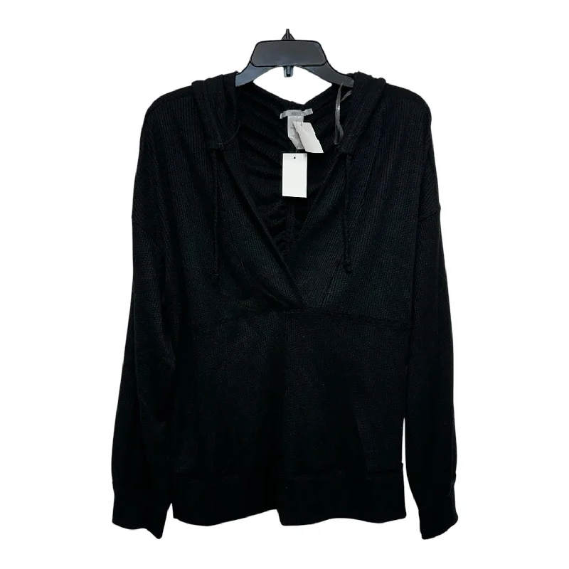 Comfy Chic Top Long Sleeve By Clothes Mentor In Black, Size: Xl