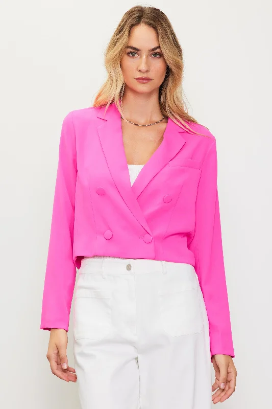 Dressing Tips Double Breasted Crop Blazer