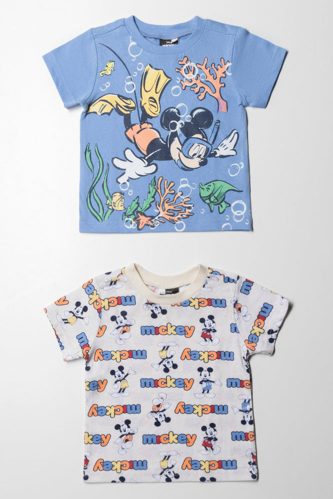 Everyday Outfits Mickey Mouse 2 Pack T-Shirt Azurine