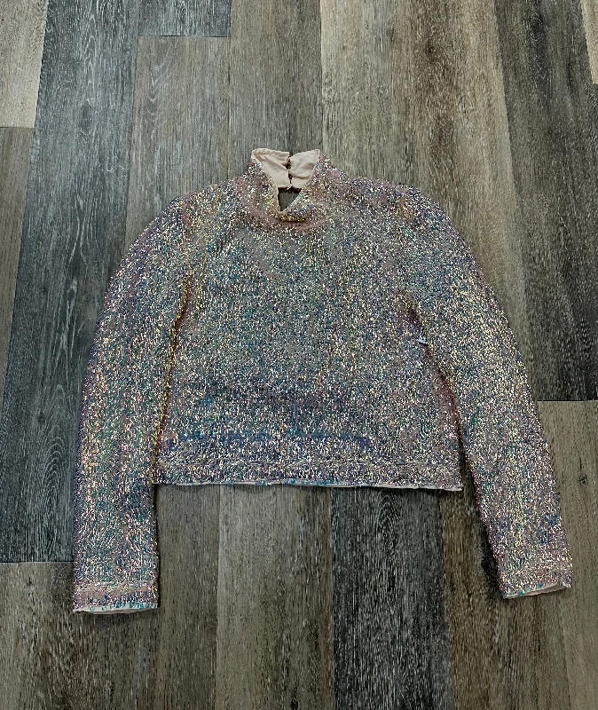 Comfortable And Cold-proof Top Long Sleeve By Astr In Pink, Size: S