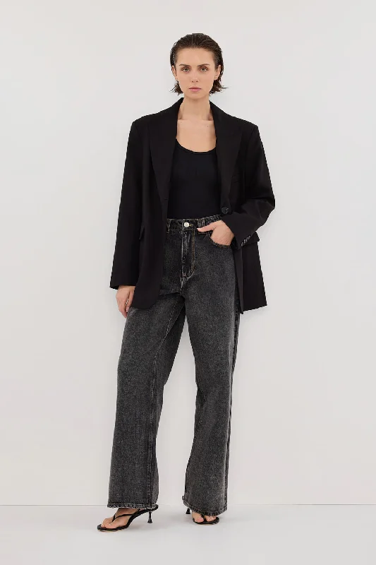 Avant-garde Design HARLEY BLACK OVERSIZED BOYFRIEND BLAZER