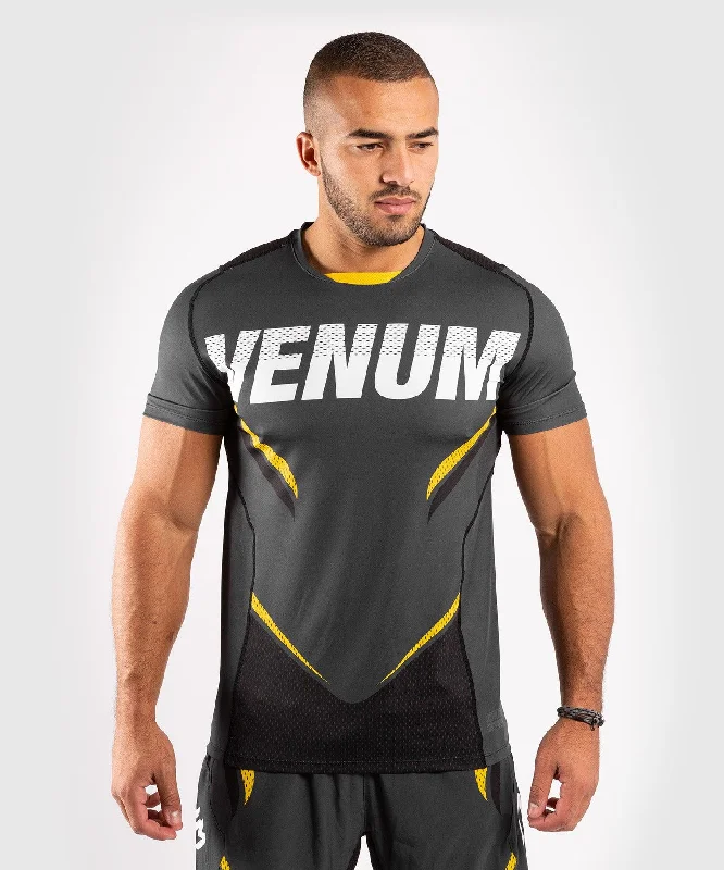 Floral Prints Venum ONE FC Impact Dry Tech T-Shirt - Grey/Yellow