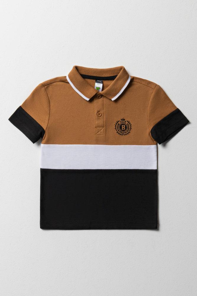 Sweet Breath Colourblock Golfer Navy & Natural