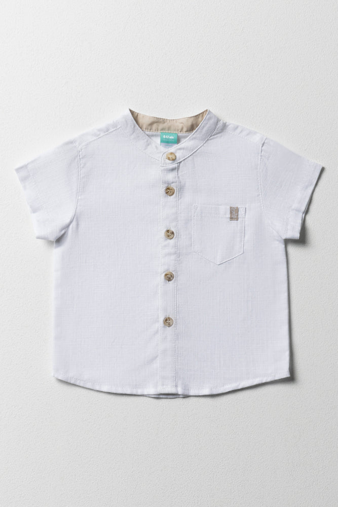 Comfy Dress Short Sleeve Shirt White
