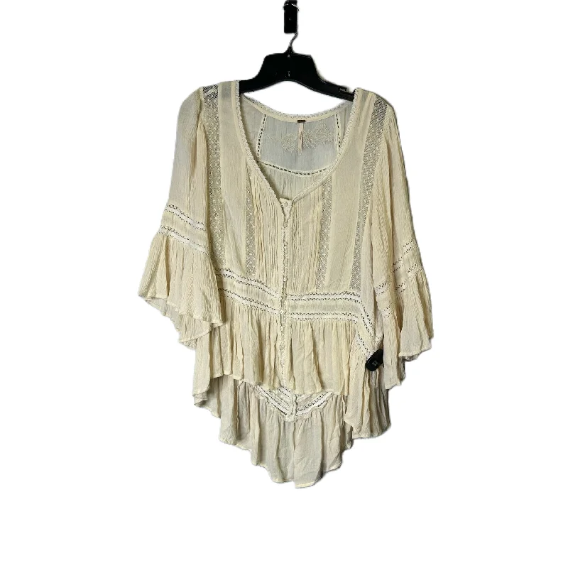 Sports And Leisure Top Long Sleeve By Free People In Cream, Size: S