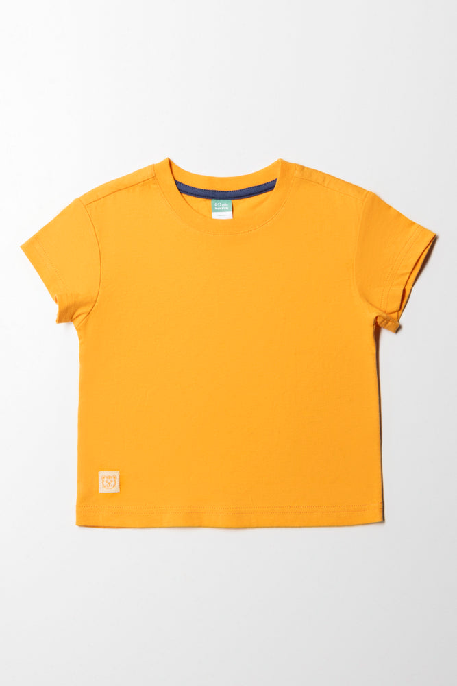 Comfortable And Versatile Short Sleeve T-Shirt Yellow