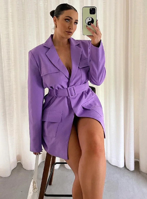 Warm Comfort Steinway Mini Dress Purple