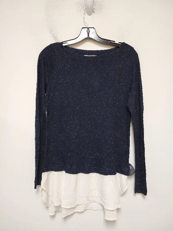 Design Perception Top Long Sleeve By Loft In Navy, Size: Xs