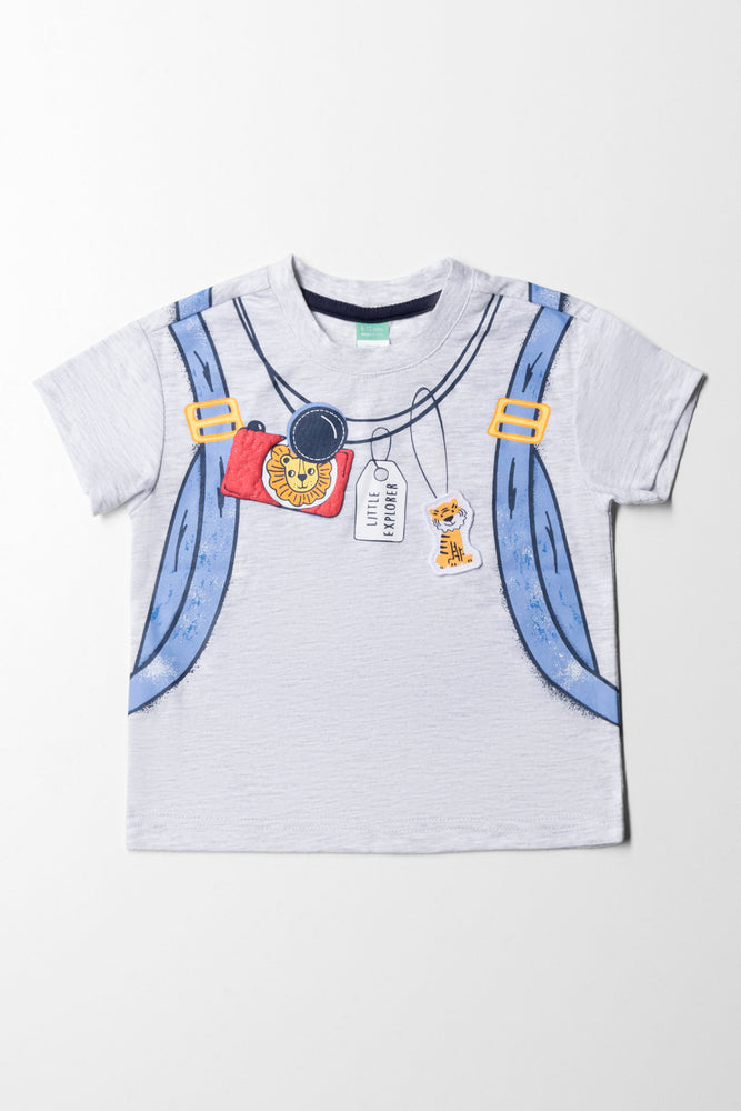 Fashionable Comfort Backpack Novelty T-Shirt Grey Mel