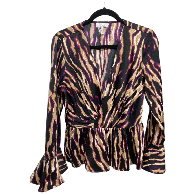 Relaxed Looks Top Long Sleeve By Sofia By Sofia Vergara In Multi-colored, Size: S