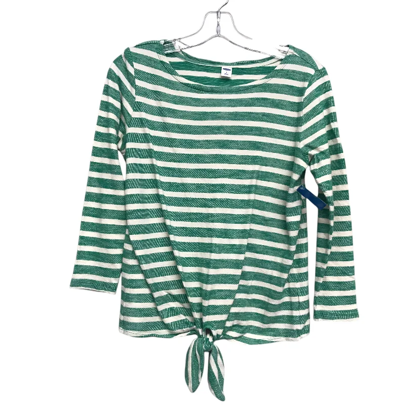 Romantic Temperament Top Ls Basic By Old Navy In Striped Pattern, Size:S