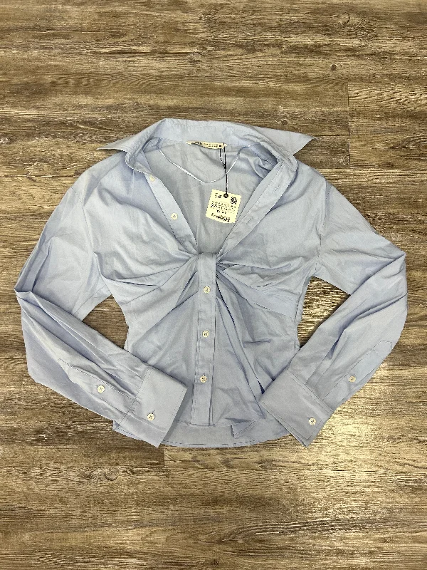 Versatile Wear Top Long Sleeve By Zara In Blue, Size: Xs