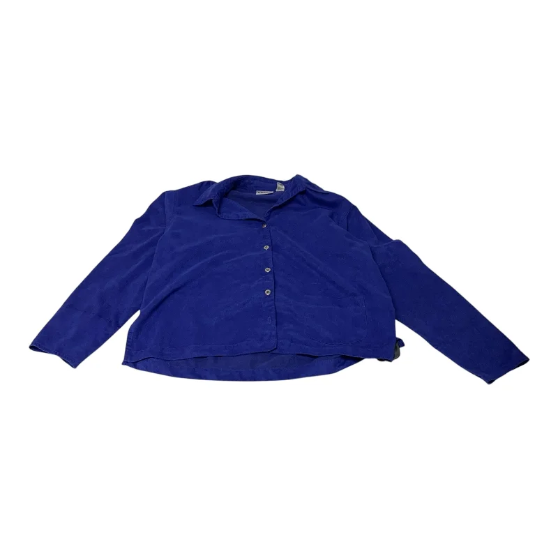Casual And Casual Top Long Sleeve By Chicos In Blue, Size: M