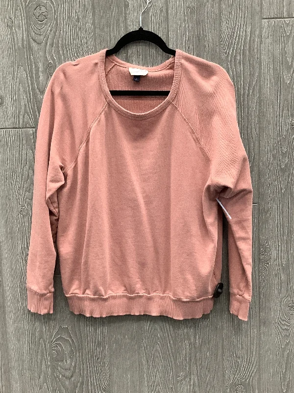 Soft Clothing Top Long Sleeve By Universal Thread In Pink, Size: L