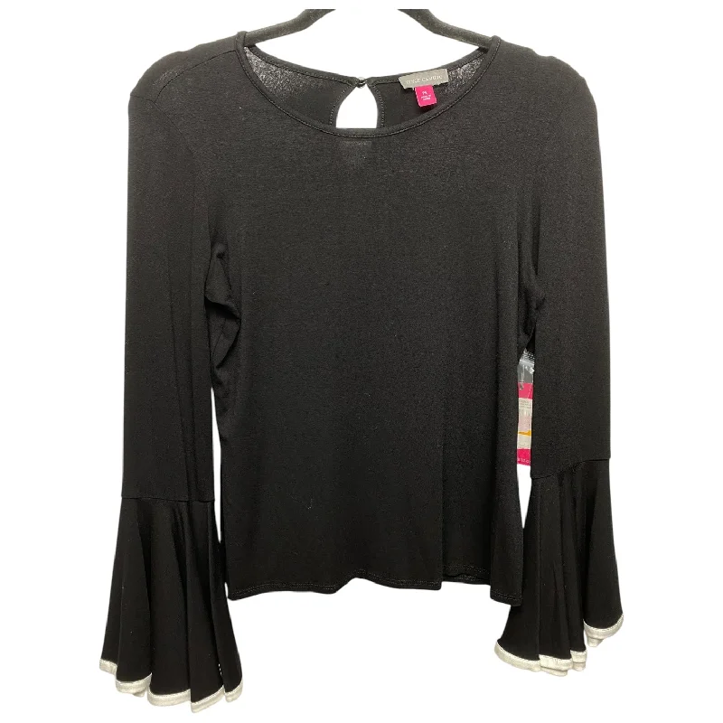 Classic Design Top 3/4 Sleeve By Vince Camuto In Black & White, Size: Sp