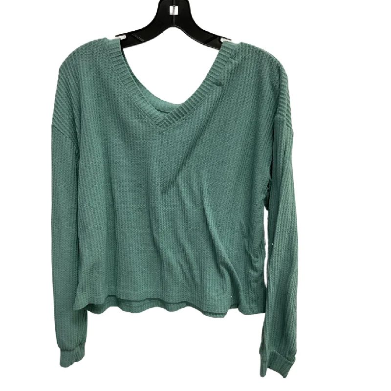 Trendy Looks Top Long Sleeve By Aeropostale In Blue, Size: M