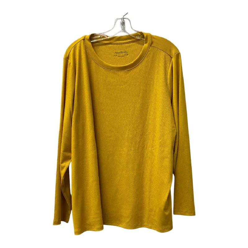 Economic Outlook Top Ls By Any Body In Yellow, Size:3X