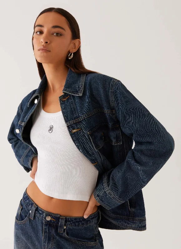 Comfortable Sweaters Raelynn Denim Jacket - Indigo