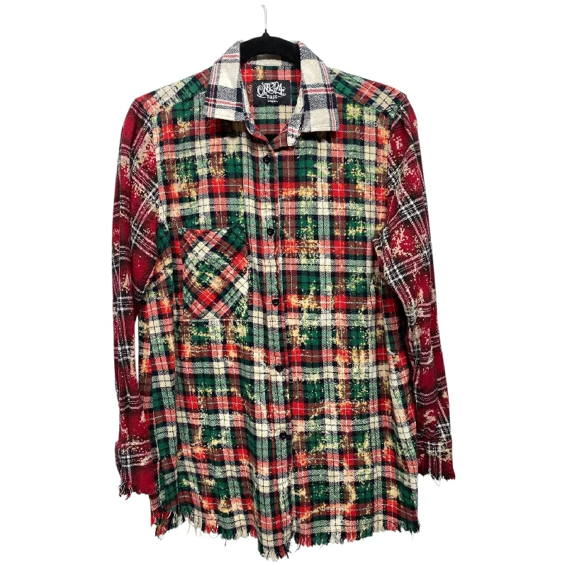 Classic Style Top Long Sleeve By Clothes Mentor In Plaid Pattern, Size: S