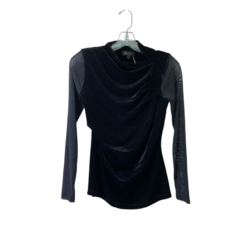 Street Fashion Top Ls By Donna Karan In Black, Size:Xs