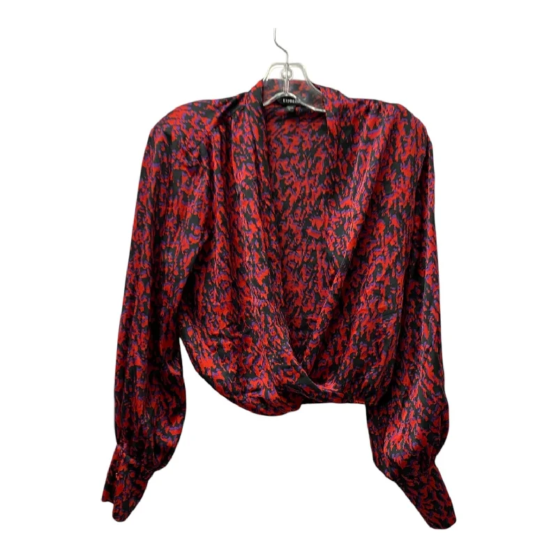 Personalized Wear Top Ls By Express In Red, Size:Xs