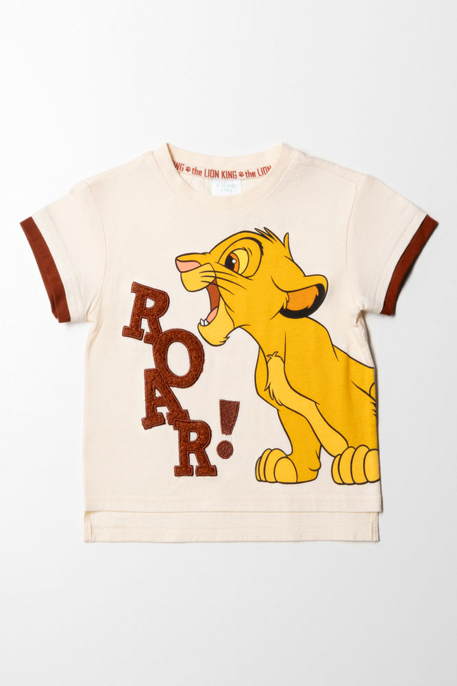 Chic Comfort The Lion King Short Sleeve T-Shirt Cream