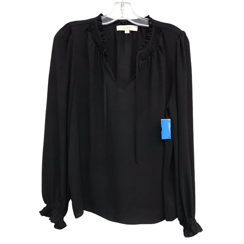 Bright Colors Top Ls By Loft In Black, Size:M