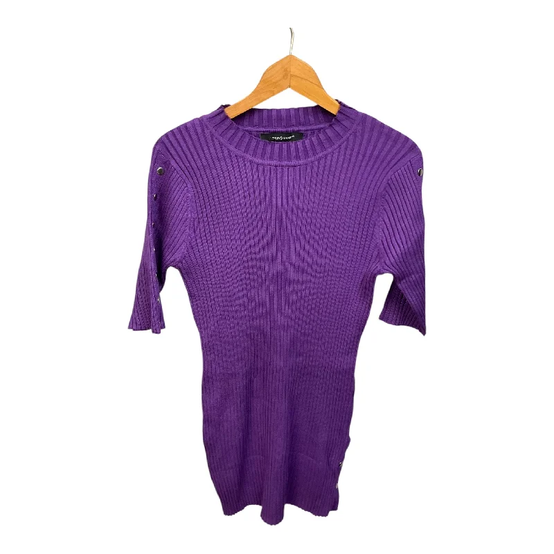 Light Fit Tunic 3/4 Sleeve By Ashley Stewart In Purple, Size: 1x
