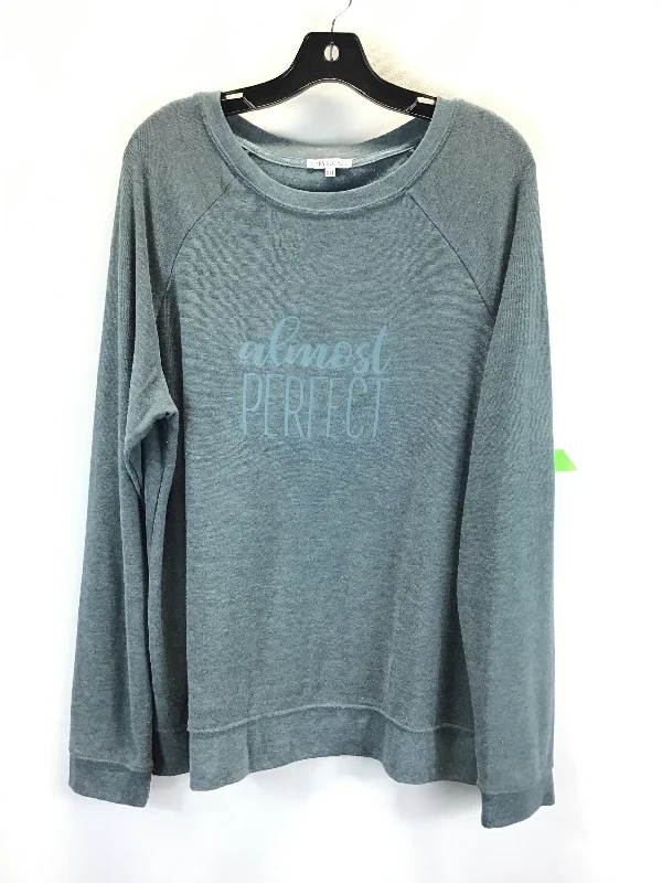 Elegant And Noble Top Long Sleeve By Mary Square In Green, Size: Xxl