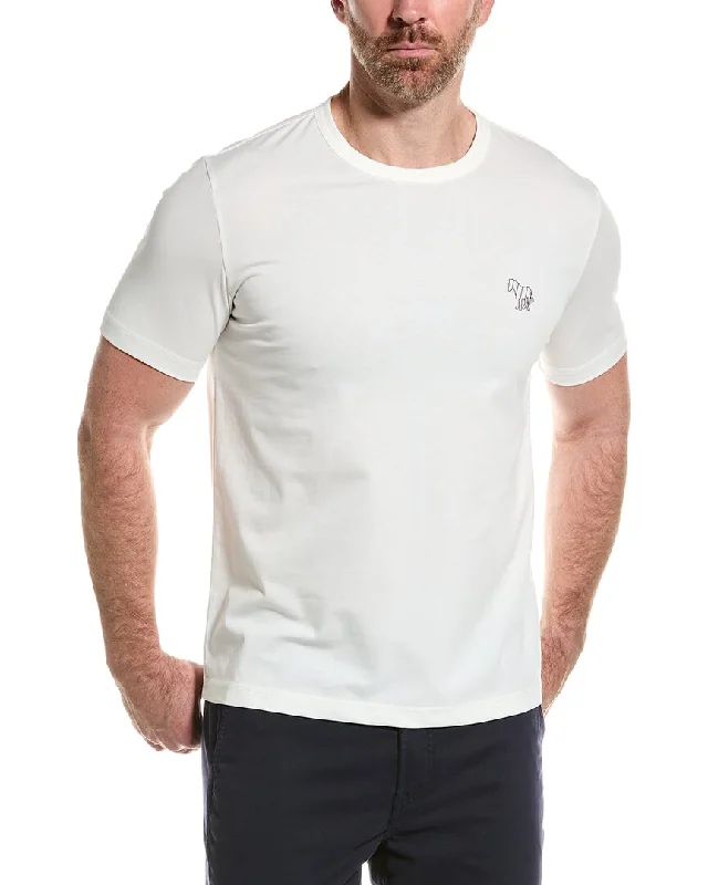 Comfortable Lounge Wear PS by Paul Smith Zebra Stripe Regular Fit T-Shirt