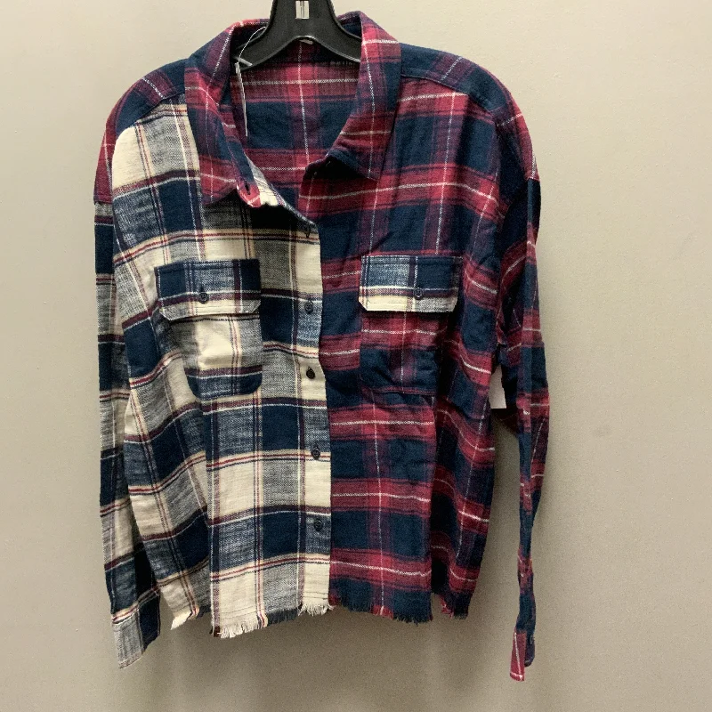 Soft Knitwear Top Long Sleeve By Maurices In Red, Size: L