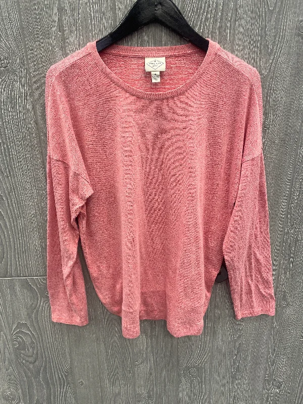 Everyday Outfits Top Long Sleeve By St Johns Bay In Red, Size: Xl