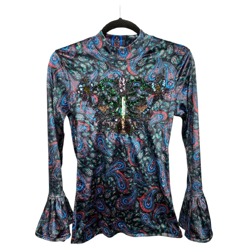 Soft Casuals Top Long Sleeve By Free People In Paisley Print, Size: S