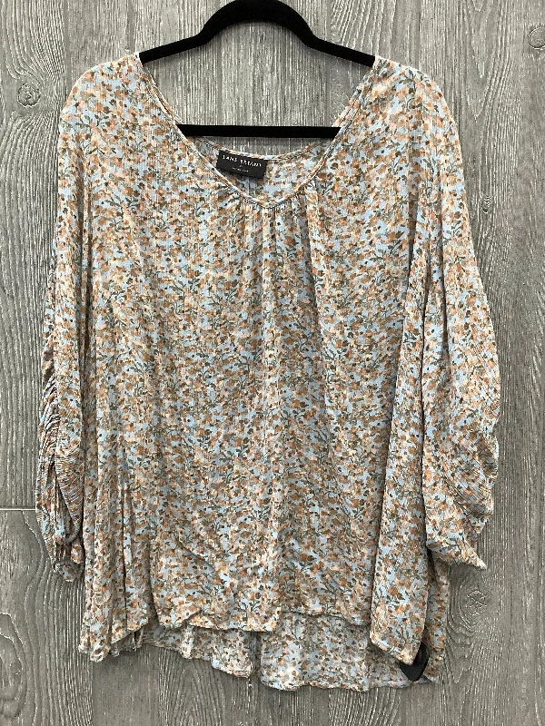 Celebrity Style Top Long Sleeve By Lane Bryant In Floral Print, Size: 3x