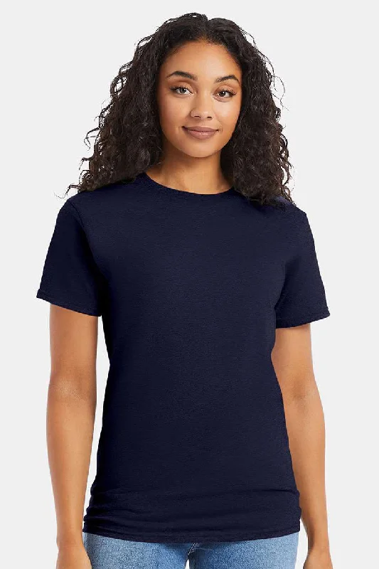 Effortless Elegance Hanes Mens ComfortSoft Short Sleeve Crewneck T-Shirt - Athletic Navy Blue