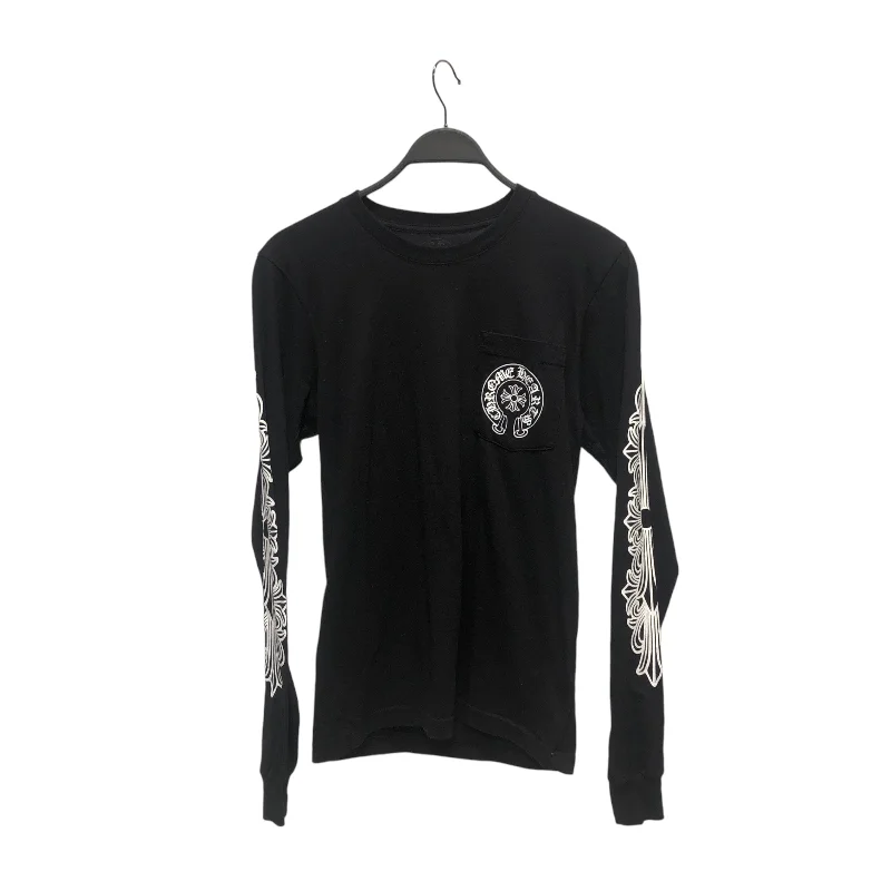 Warm Wear CHROME HEARTS/LS T-Shirt/S/Cotton/BLK/CLASSIC HORSESHOE