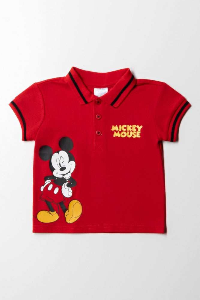 Bottom And Versatile Mickey Mouse Golfer Pique Red