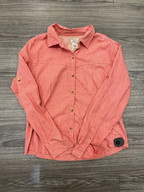 Cozy Chic Trends Top Long Sleeve By L.l. Bean In Coral, Size: L