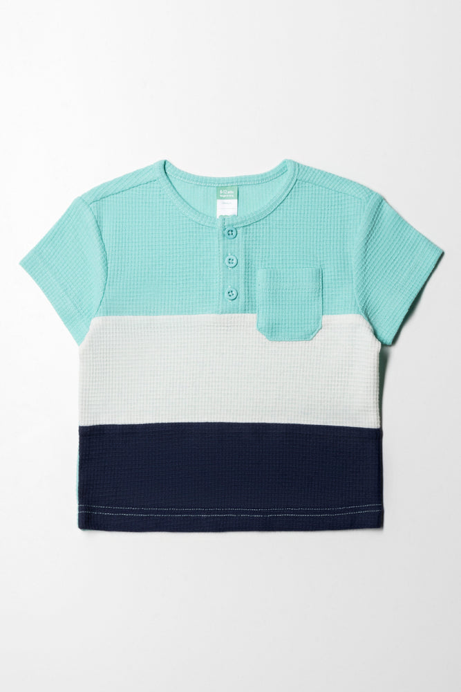 Chic Comfort Wear Waffle Henley T-Shirt