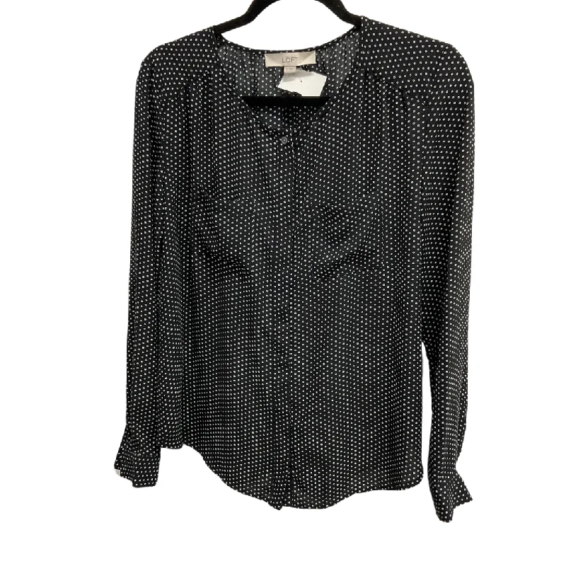 Soft Layers Top Long Sleeve By Loft In Polkadot Pattern, Size: S