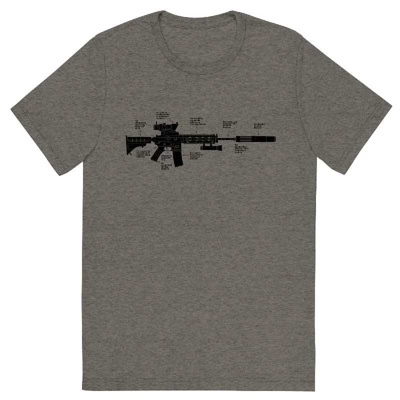 French Style Components of Freedom Unisex Tri-Blend Track Shirt