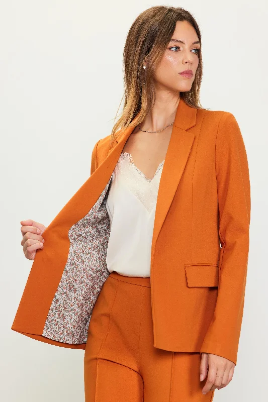 Classic Style Knit Tailored Blazer