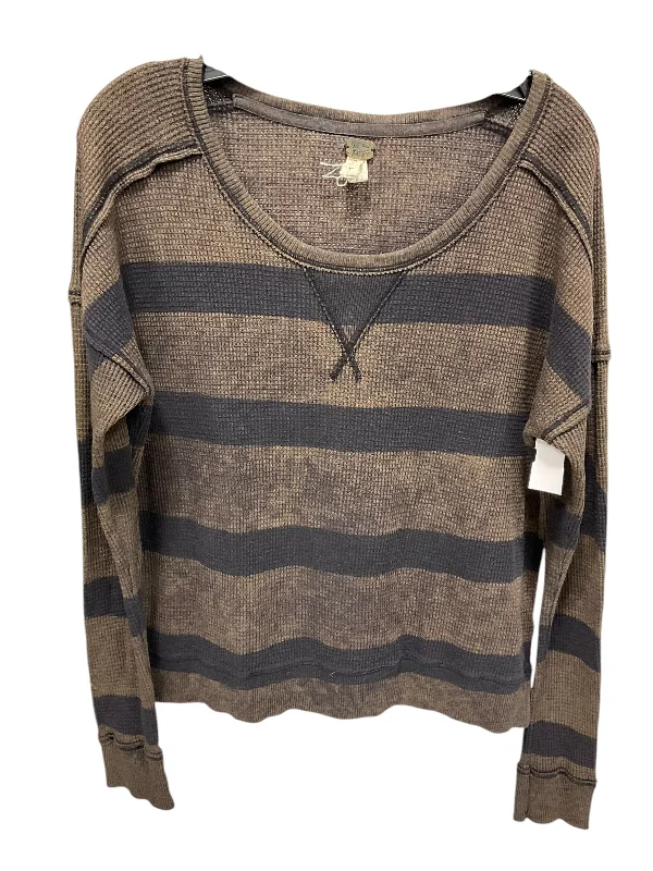 End Of The Year Top Long Sleeve By We The Free In Black & Brown, Size: S