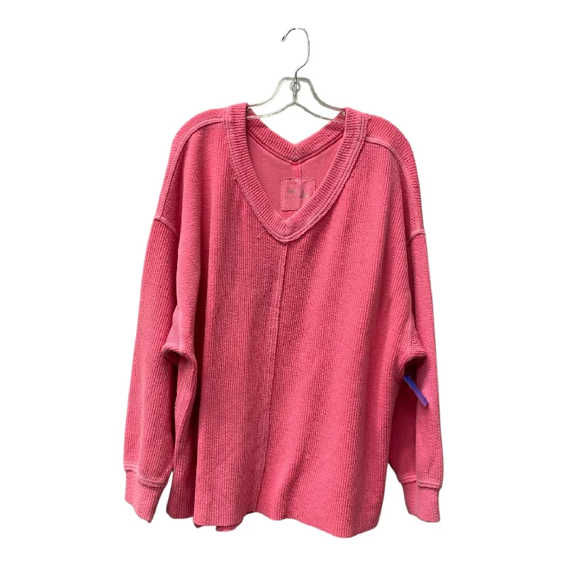 Luxury Fashion Top Ls By Aerie In Pink, Size:Xl
