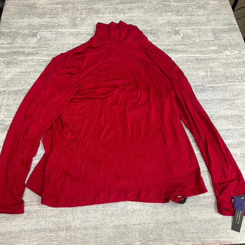 Soft Style Top Long Sleeve By Apt 9 In Red, Size: Xlp
