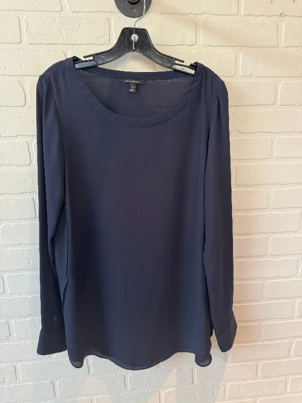 Comfy Chic Wear Tunic Long Sleeve By Banana Republic In Navy, Size: M